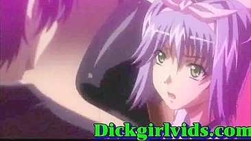 Shemale Tarada em Gangbang Trio Anime Hentai Divertido