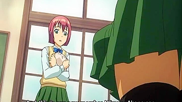 Colegial Anime Chupando o Pau Quente da Travesti