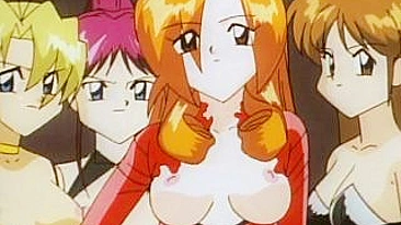 Gangbang de Travesti com Dildo em Hentai Animado