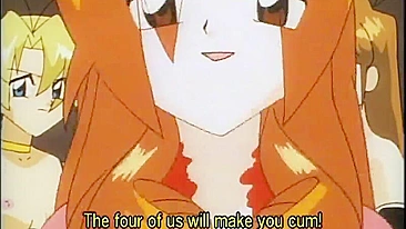 Gangbang de Travesti com Dildo em Hentai Animado