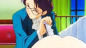 Colegial Anime Leva Injeção Anal Amarrada em Cordas