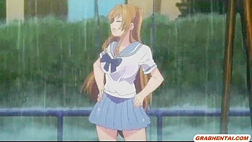 Universitária Japonesa Leva Facial de Espanhola Anime