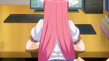 Colegial Peituda Anime Fode na Biblioteca Durante Ligação