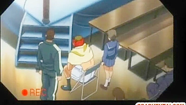 Hentai Peituda Fodida com Força no Banheiro