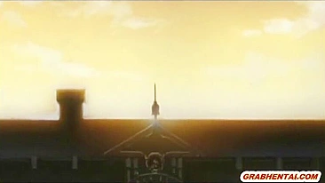 Hentai Peituda Fodida com Força no Banheiro