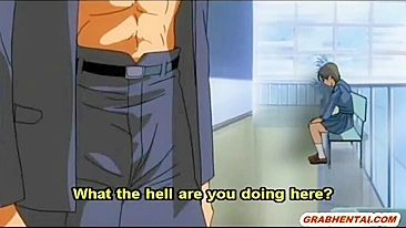 Hentai Peituda Fodida com Força no Banheiro