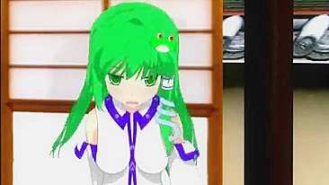 Hentai Travesti Cavalgando e Gozando no Chão, Desenho Animado