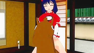 Hentai Travesti Cavalgando e Gozando no Chão, Desenho Animado