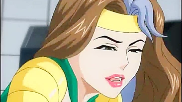 Orgia Gangbang de Travesti Fofa em Trio com Animações Anime