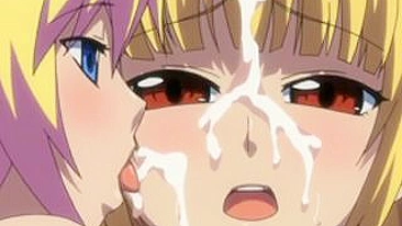 Orgia Hentai com Garota, Travesti e Toon Cheia de Gozada