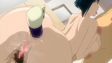 Peitudas Levando Dupla Penetração em Hentai