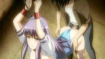 Colegial Hentai com Peitões Fodida por Trás em Bondage