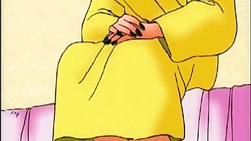 MILF Anime Mamãe Peituda Cavalga Pau com Tesão