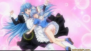 Empregada safada apertada e fodida por tentáculos em cena hentai quente