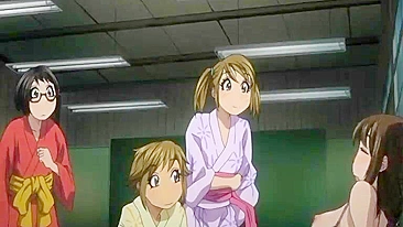 Orgia de sexo em grupo e creampie com japinhas fofas