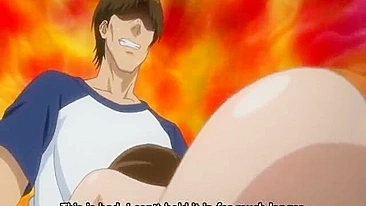 Aperta Seus Peitos Grandes e Fura Sua Virgindade - Hentai Japonês de Putaria