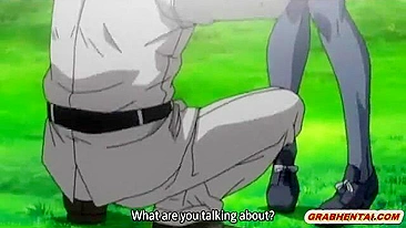 Hentai Peituda de Quatro com Buceta Molhada Fodida na Floresta