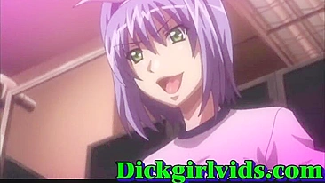 Hentai Travesti Pornô - Amarrada e Gozada por TGirls Peitudas de Anime