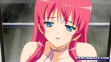 Punhetas e Gozadas em Peitos Grandes Hentai no Trem, Anime