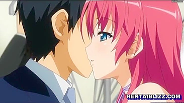 Punhetas e Gozadas em Peitos Grandes Hentai no Trem, Anime