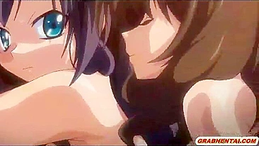 Hentai de bondage com suruba e mordaça