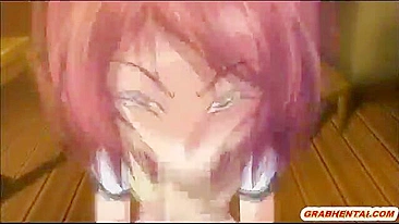 Hentai Bondage com Peitões e Prendedores na Língua, Buceta Molhada Bombada