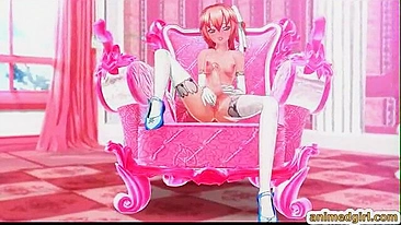 Travesti Fofinha se Masturba com Dildo em Aventura Hentai