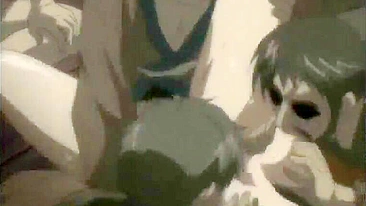 Hentai Japonesa Tem Buceta e Peitos Lambidos por Bandidos no Japão