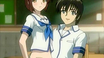 Hentai Bondage Chupando Pau e Gozando nos Peitos Dela