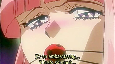 Hentai Acorrentada com Focinheira é Chicoteada, bondage, acorrentada, hentai