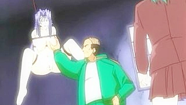 Hentai Bondage Cavalgando Dildo no Pau na Cadeira