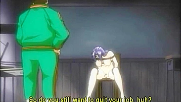 Hentai Bondage Cavalgando Dildo no Pau na Cadeira