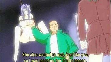 Hentai Bondage Cavalgando Dildo no Pau na Cadeira