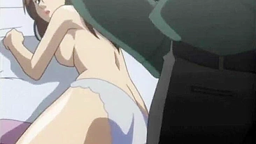 Peitos Balançando em Foda Hard de Quatro no Hentai