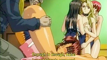 Grupo Fodendo Colegiais em Hentai