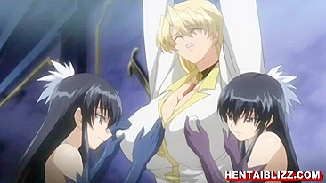 Loira Peituda Hentai Gangbang por Bandidos