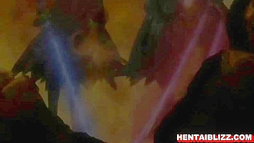 Loira Peituda Hentai Gangbang por Bandidos