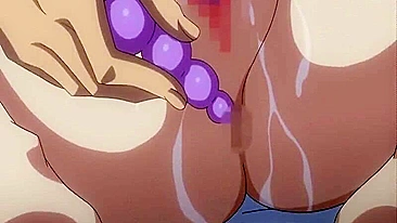 Peitos Grandes Amordaçados Ficam Molhados em Pornô Hentai