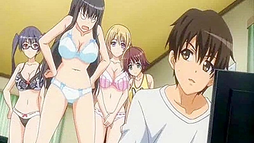 Peitos Grandes Amordaçados Ficam Molhados em Pornô Hentai