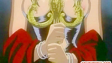 Hentai de Peitões Cavalgando Pau em Sexo Ritual Quente - Anime com Peitões e Ritual