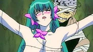 Hentai amarrada tem peitos apertados e buceta dedada, anime, bondage, hentai, tied, squeezed