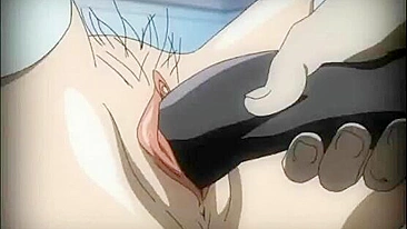 Enfermeira Hentai Leva Brinquedo na Cadeira Ginecológica