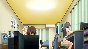 Empregada Hentai Chupando Pauzão e Engolindo Porra