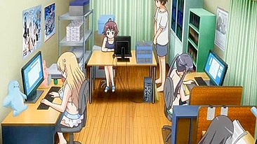 Empregada Hentai Chupando Pauzão e Engolindo Porra