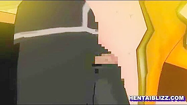 Colegial de Quatro Fodida e Espanhola com Peitos Grandes em Anime