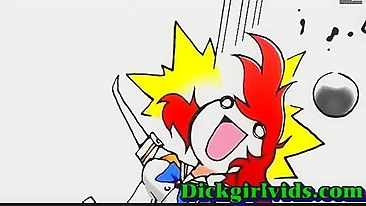 Travesti Hentai Fode com Força - Anime Toon Suculento