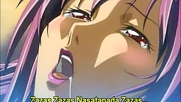 Hentai em Bondage Dedando Buceta Molhada e Gozando em Ritual de Sexo