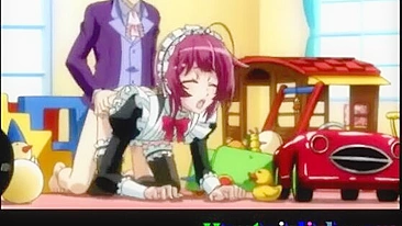 Empregada Gay Anime Fodida com Força pelo Mestre - Vídeo Exclusivo