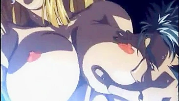 Vídeo Hentai - Loira de Peitos Enormes Pulando Fodida Hardcore