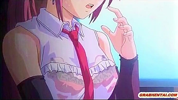 Colegial Hentai Peituda Cavalgando Pau com Tesão